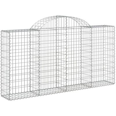 vidaXL Bogenförmige Gabionen 10 St 200x30x100/120 cm - Gartendekor vidaXL Bogenförmige Gabionen 10 St 200x30x100/120 cm - Gartendekor