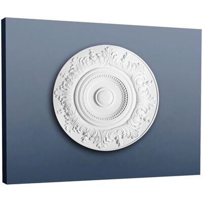 ORAC DECOR R17 LUXXUS DeckenroSette Stuck-Lampen-RoSette Blätter-Dekor 47 cm x 3,5 cm Weiß ORAC DECOR R17 LUXXUS DeckenroSette Stuck-Lampen-RoSette Blätter-Dekor 47 cm x 3,5 cm Weiß