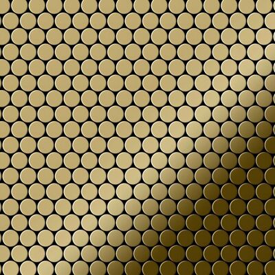 ALLOY Mosaik Fliese Massiv Metall Titan Hochglänzend Gold 1,6mm Stark Penny-ti-gm 1 Paket mit 10 Matten 0,88 m2 Gold ALLOY Mosaik Fliese Massiv Metall Titan Hochglänzend Gold 1,6mm Stark Penny-ti-gm 1 Paket mit 10 Matten 0,88 m2 Gold