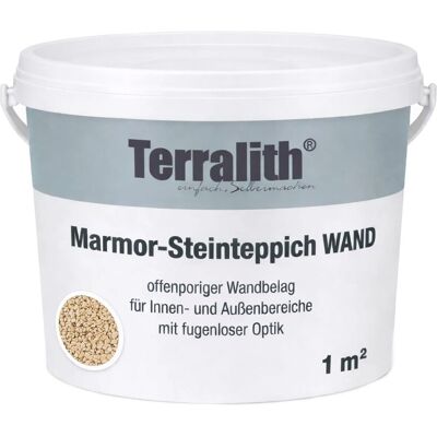 Terralith Marmor - Steinteppich Wand Crema Fein für 1 m² Terralith Marmor - Steinteppich Wand Crema Fein für 1 m²