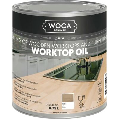 Woca Arbeitsplattenöl 0,75, Holzbodenpflege Fußbodenöl für Geölte Holzböden Weiß Woca Arbeitsplattenöl 0,75, Holzbodenpflege Fußbodenöl für Geölte Holzböden Weiß