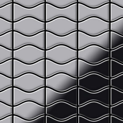 ALLOY Mosaik Fliese Massiv Metall Edelstahl Hochglanz Grau 1,6mm Kismet & Karma-s-s-m 1 Paket mit 10 Matten 0,86 m2 Grau ALLOY Mosaik Fliese Massiv Metall Edelstahl Hochglanz Grau 1,6mm Kismet & Karma-s-s-m 1 Paket mit 10 Matten 0,86 m2 Grau