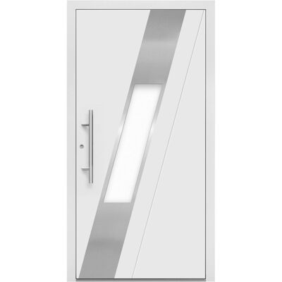 Splendoor Moderno Aluminium-Haustür Moderno M540/B 110 cm x 210 cm Weiß Anschlag Links Splendoor Moderno Aluminium-Haustür Moderno M540/B 110 cm x 210 cm Weiß Anschlag Links