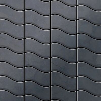 ALLOY Mosaik Fliese Massiv Metall Rohstahl Gewalzt Grau 1,6mm Stark Flux-rs, 1 Paket mit 10 Matten 0,86 m2 Grau ALLOY Mosaik Fliese Massiv Metall Rohstahl Gewalzt Grau 1,6mm Stark Flux-rs, 1 Paket mit 10 Matten 0,86 m2 Grau