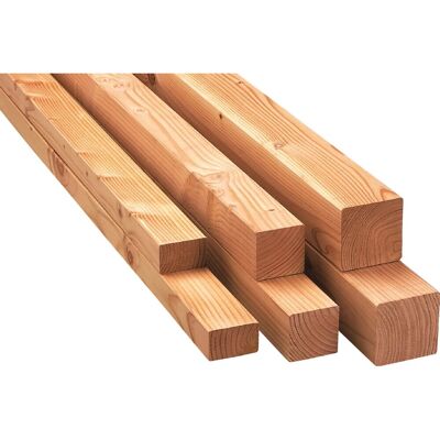 Kantholz Lärche 4-seitig gehobelt 90 mm x 90 mm x 2.000 mm Kantholz Lärche 4-seitig gehobelt 90 mm x 90 mm x 2.000 mm
