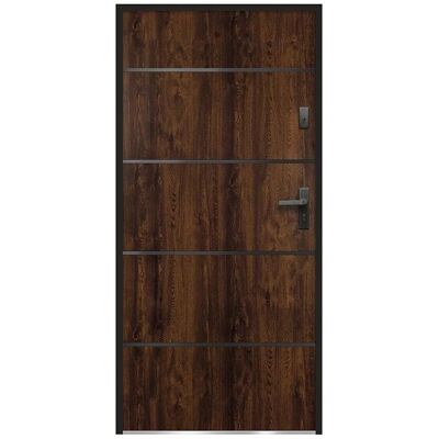 Vente-unique Haustür Naxara Naturfarben Dunkel 95 cm Vente-unique Haustür Naxara Naturfarben Dunkel 95 cm