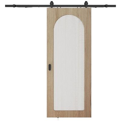 Vente-unique Schiebetür Odeza Naturfarben Hell 83 cm Vente-unique Schiebetür Odeza Naturfarben Hell 83 cm