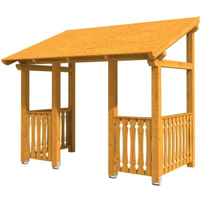 Skanholz Paderborn 8 Nordic Holz Vordach - Veranda Skanholz Paderborn 8 Nordic Holz Vordach - Veranda
