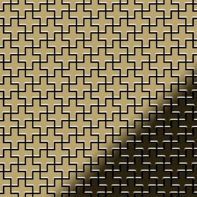 ALLOY Mosaik Fliese Massiv Metall Titan Hochglanz Gold 1,6mm Swiss Cross-ti-gm 1 Paket mit 10 Matten 0,88 m2 Gold ALLOY Mosaik Fliese Massiv Metall Titan Hochglanz Gold 1,6mm Swiss Cross-ti-gm 1 Paket mit 10 Matten 0,88 m2 Gold