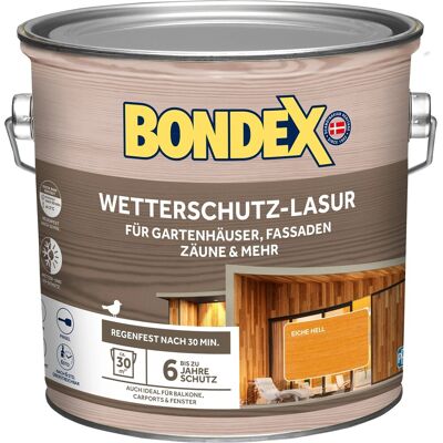 Bondex Wetterschutz-Lasur Eiche Hell 2,5, Bondex Wetterschutz-Lasur Eiche Hell 2,5,