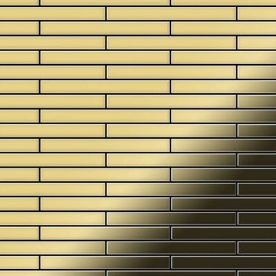 ALLOY Mosaik Fliese Massiv Metall Messing Gewalzt Gold 1,6mm Stark Deedee-bm 1 Paket mit 10 Matten 0,63 m2 Gold ALLOY Mosaik Fliese Massiv Metall Messing Gewalzt Gold 1,6mm Stark Deedee-bm 1 Paket mit 10 Matten 0,63 m2 Gold
