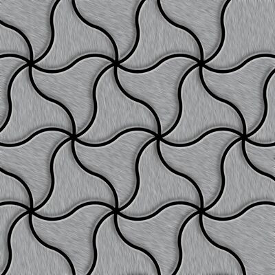 ALLOY Mosaik Fliese Massiv Metall Edelstahl Gebürstet Grau 1,6mm Stark Ninja-s-s-b 1 Paket mit 10 Matten 0,67 m2 Grau ALLOY Mosaik Fliese Massiv Metall Edelstahl Gebürstet Grau 1,6mm Stark Ninja-s-s-b 1 Paket mit 10 Matten 0,67 m2 Grau