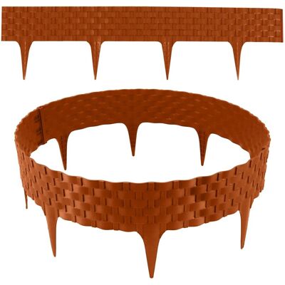 Aquagart Rasenkante Rattanoptik I Terracotta I 20x80 cm Module I Kunststoff Beeteinfassung Für Beet und Rasenabgrenzungen I Flexible Beetumrandung Aquagart Rasenkante Rattanoptik I Terracotta I 20x80 cm Module I Kunststoff Beeteinfassung Für Beet und Rasenabgrenzungen I Flexible Beetumrandung