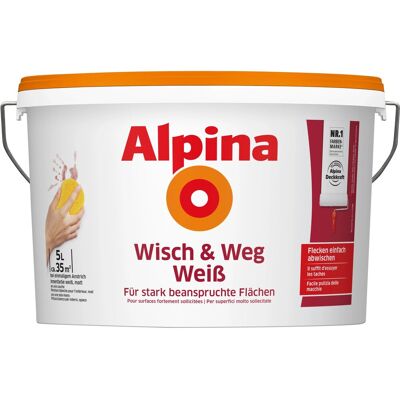 Alpina Wisch und Weg Weiss matt 5 Liter Alpina Wisch und Weg Weiss matt 5 Liter