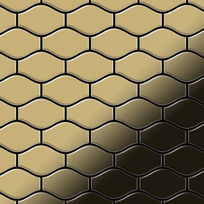 ALLOY Mosaik Fliese Massiv Metall Titan Hochglänzend Gold 1,6mm Stark Karma-ti-gm 1 Paket mit 10 Matten 0,86 m2 Gold ALLOY Mosaik Fliese Massiv Metall Titan Hochglänzend Gold 1,6mm Stark Karma-ti-gm 1 Paket mit 10 Matten 0,86 m2 Gold