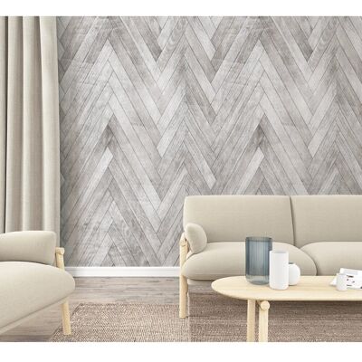 Marburg Grau Holzoptik Tapete - Vlies Wanddekoration Marburg Grau Holzoptik Tapete - Vlies Wanddekoration