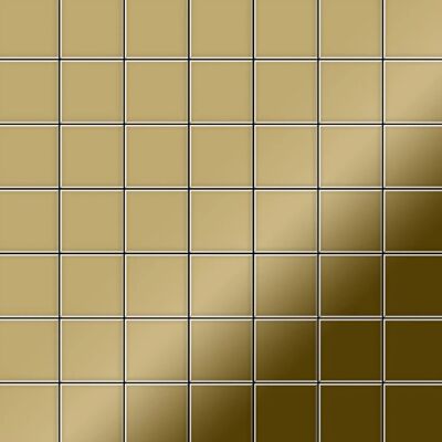 ALLOY Mosaik Fliese Massiv Metall Titan Hochglänzend Gold 1,6mm Stark Attica-ti-gm 1 Paket mit 10 Matten 0,85 m2 Gold ALLOY Mosaik Fliese Massiv Metall Titan Hochglänzend Gold 1,6mm Stark Attica-ti-gm 1 Paket mit 10 Matten 0,85 m2 Gold