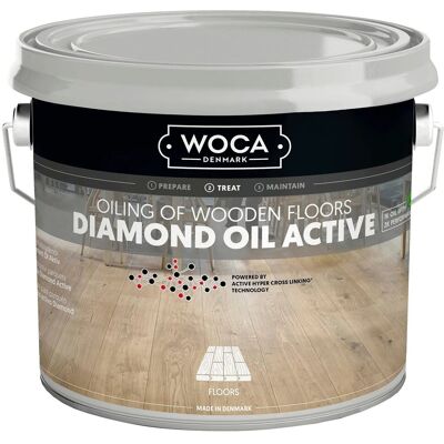Woca Diamant Aktiv Öl Pflegeöl für Holzboden 2,5, Weiß Woca Diamant Aktiv Öl Pflegeöl für Holzboden 2,5, Weiß