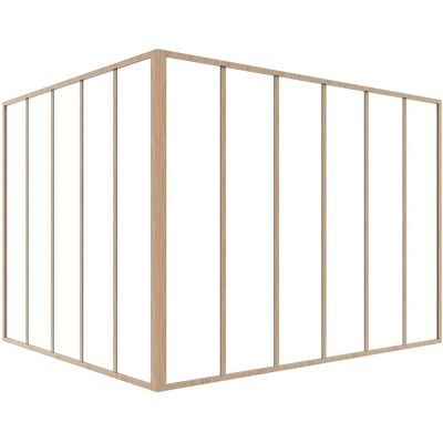 Vente-unique Glaswand Bayview Naturfarben Hell 180 cm Vente-unique Glaswand Bayview Naturfarben Hell 180 cm