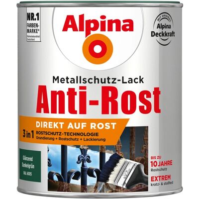 Alpina Metallschutz-Lack Glänzend 750 ml Buntlacke Rostschutz - Farbe Alpina Metallschutz-Lack Glänzend 750 ml Buntlacke Rostschutz - Farbe