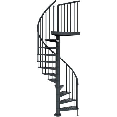 Dolle Außenspindeltreppe Gardenspin Ø 155 cm Anthrazit mit 11 Stufen Dolle Außenspindeltreppe Gardenspin Ø 155 cm Anthrazit mit 11 Stufen