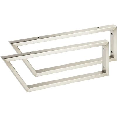 SOTECH 2 x Waschtischkonsole TWK450 450 x 150 mm Edelstahl Gebürstet Vorderseite 60 Grad Abgeschrägt SOTECH 2 x Waschtischkonsole TWK450 450 x 150 mm Edelstahl Gebürstet Vorderseite 60 Grad Abgeschrägt