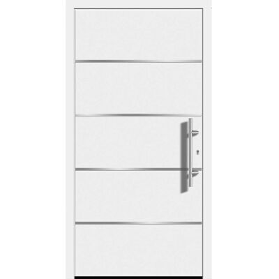 Splendoor Moderno Aluminium-Haustür Moderno M460/P 110 x 210 cm Weiß Anschlag Rechts Splendoor Moderno Aluminium-Haustür Moderno M460/P 110 x 210 cm Weiß Anschlag Rechts