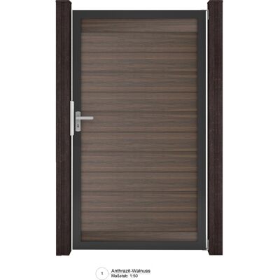 GroJa Solid Steckzaun Tor Universal-DIN Walnuss Sondermaß bis max. 150x180cm GroJa Solid Steckzaun Tor Universal-DIN Walnuss Sondermaß bis max. 150x180cm