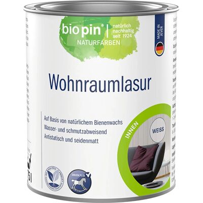 Biopin Wohnraumlasur Weiß 750 ml Biopin Wohnraumlasur Weiß 750 ml