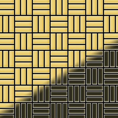 ALLOY Mosaik Fliese Massiv Metall Messing Gewalzt Gold 1,6mm Stark Basketweave-bm 1 Paket mit 10 Matten 0,82 m2 Gold ALLOY Mosaik Fliese Massiv Metall Messing Gewalzt Gold 1,6mm Stark Basketweave-bm 1 Paket mit 10 Matten 0,82 m2 Gold
