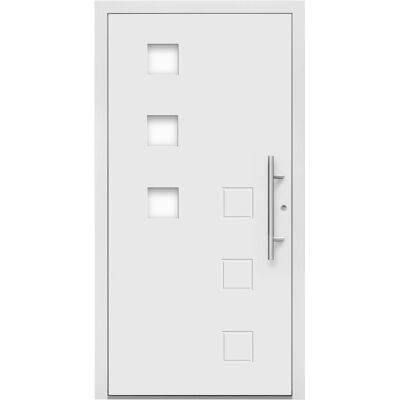 Splendoor Moderno Aluminium-Haustür Moderno M510/B 110 cm x 210 cm Weiß Anschlag Rechts Splendoor Moderno Aluminium-Haustür Moderno M510/B 110 cm x 210 cm Weiß Anschlag Rechts