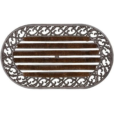 Relaxdays Fußabtreter Gusseisen Dunkelbraun/Bronze Wetterfest Rutschfest 72 cm x 39 cm 7,1 kg Relaxdays Fußabtreter Gusseisen Dunkelbraun/Bronze Wetterfest Rutschfest 72 cm x 39 cm 7,1 kg