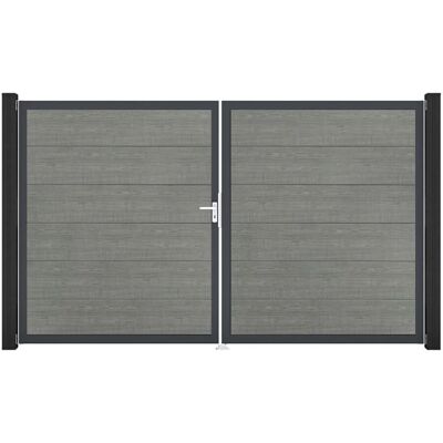 GroJa Steckzaun Tor BasicLine DIN Links DB Grey Ash Cut GroJa Steckzaun Tor BasicLine DIN Links DB Grey Ash Cut