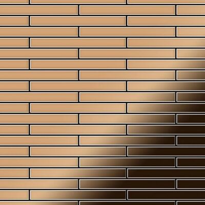 ALLOY Mosaik Fliese Massiv Metall Titan Hochglänzend Kupfer 1,6mm Stark Deedee-ti-am 1 Paket mit 10 Matten 0,63 m2 Kupfer ALLOY Mosaik Fliese Massiv Metall Titan Hochglänzend Kupfer 1,6mm Stark Deedee-ti-am 1 Paket mit 10 Matten 0,63 m2 Kupfer