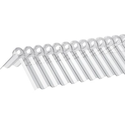 Acryl - Wellfirsthaube Trapez 76/18 1045x280 - Dachabdeckung Acryl - Wellfirsthaube Trapez 76/18 1045x280 - Dachabdeckung