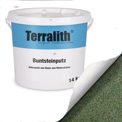 Terralith Buntsteinputz Mosaikputz 2mm 14 kg BSP21 Grün Terralith Buntsteinputz Mosaikputz 2mm 14 kg BSP21 Grün