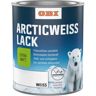 Obi Eigenmarke Vernice - Vernice extra opaca - Arktisches Weiß - Paint Obi Eigenmarke Vernice - Vernice extra opaca - Arktisches Weiß - Paint
