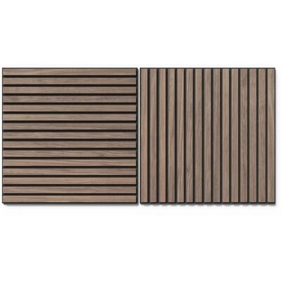 Denpanels Akustikpaneel Wandverkleidung Walnuss MDF Natur Akustikfilz Schwarz 60 cm 2 St. Denpanels Akustikpaneel Wandverkleidung Walnuss MDF Natur Akustikfilz Schwarz 60 cm 2 St.