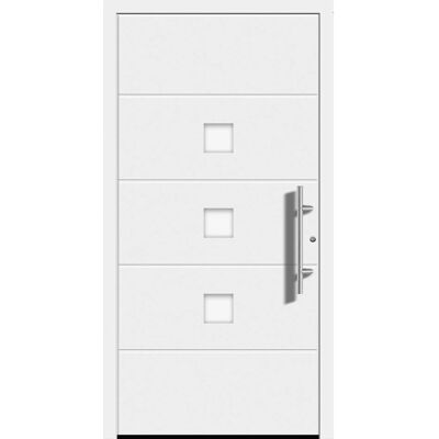 Splendoor Moderno Aluminium-Haustür Moderno M380/P 110 x 210 cm Weiß Anschlag Rechts Splendoor Moderno Aluminium-Haustür Moderno M380/P 110 x 210 cm Weiß Anschlag Rechts