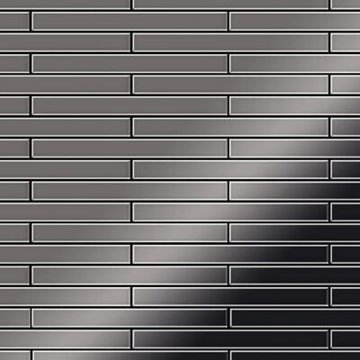 ALLOY Mosaik Fliese Massiv Metall Titan Hochglanz Dunkelgrau 1,6mm Avenue-ti-sm 1 Paket mit 10 Matten 0,74 m2 Grau ALLOY Mosaik Fliese Massiv Metall Titan Hochglanz Dunkelgrau 1,6mm Avenue-ti-sm 1 Paket mit 10 Matten 0,74 m2 Grau
