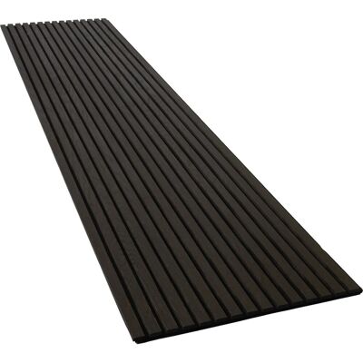 Denpanels Akustikpaneel Wandverkleidung Eiche Geräuchert MDF und Akustikfilz Schwarz 240cm Denpanels Akustikpaneel Wandverkleidung Eiche Geräuchert MDF und Akustikfilz Schwarz 240cm