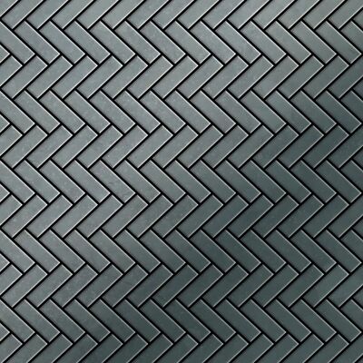 ALLOY Mosaik Fliese Massiv Metall Rohstahl Gewalzt Grau 1,6mm Stark Herringbone-rs 1 Paket mit 10 Matten 0,85 m2 Grau ALLOY Mosaik Fliese Massiv Metall Rohstahl Gewalzt Grau 1,6mm Stark Herringbone-rs 1 Paket mit 10 Matten 0,85 m2 Grau
