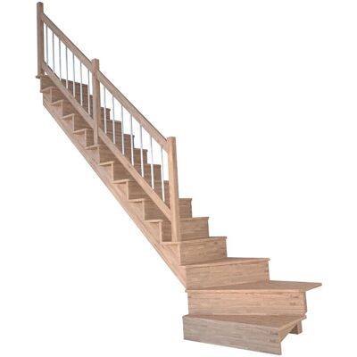 STARWOOD Eichenholz Wendeltreppe - 13 Stufen - Beige (Natur) - Treppe STARWOOD Eichenholz Wendeltreppe - 13 Stufen - Beige (Natur) - Treppe