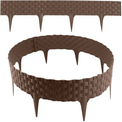 Aquagart Rasenkante Rattanoptik I Braun I 24x80 cm Module I Kunststoff Beeteinfassung Für Beet und Rasenabgrenzungen I Flexible Beetumrandung Aquagart Rasenkante Rattanoptik I Braun I 24x80 cm Module I Kunststoff Beeteinfassung Für Beet und Rasenabgrenzungen I Flexible Beetumrandung