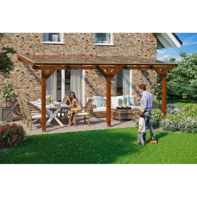 Skanholz Andria Gartenterrassendach - Garten, Leimholz, Braun Skanholz Andria Gartenterrassendach - Garten, Leimholz, Braun