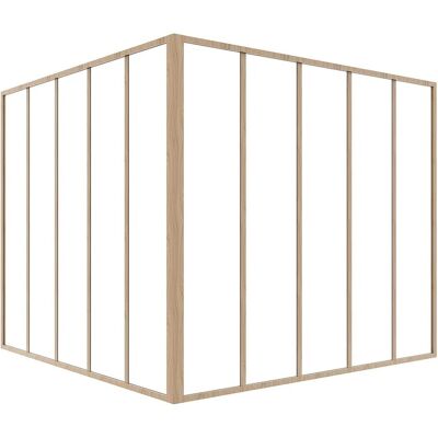 Vente-unique Glaswand Bayview Naturfarben Hell 150 cm Vente-unique Glaswand Bayview Naturfarben Hell 150 cm