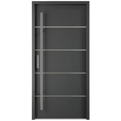 Vente-unique Haustür Lusada Anthrazitgrau 95 cm Vente-unique Haustür Lusada Anthrazitgrau 95 cm