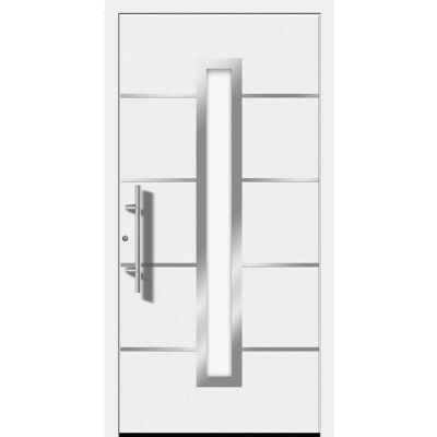 Splendoor Moderno Aluminium-Haustür Moderno M410/P 110 x 210 cm Weiß Anschlag Links Splendoor Moderno Aluminium-Haustür Moderno M410/P 110 x 210 cm Weiß Anschlag Links