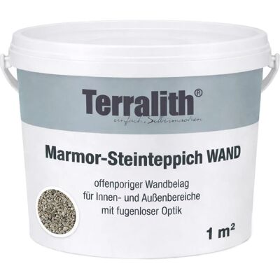 Terralith Marmor - Steinteppich Wand Grigio Platino für 1 m² Terralith Marmor - Steinteppich Wand Grigio Platino für 1 m²