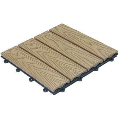 HOME DELUXE - BAVARO PREMIUM - Teak - 1 m² - WPC-Klickfliesen HOME DELUXE - BAVARO PREMIUM - Teak - 1 m² - WPC-Klickfliesen